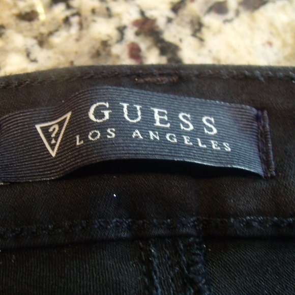 Guess Power Skinny Black Mysteek Wash Glitter Jean - Picture 16 of 16
